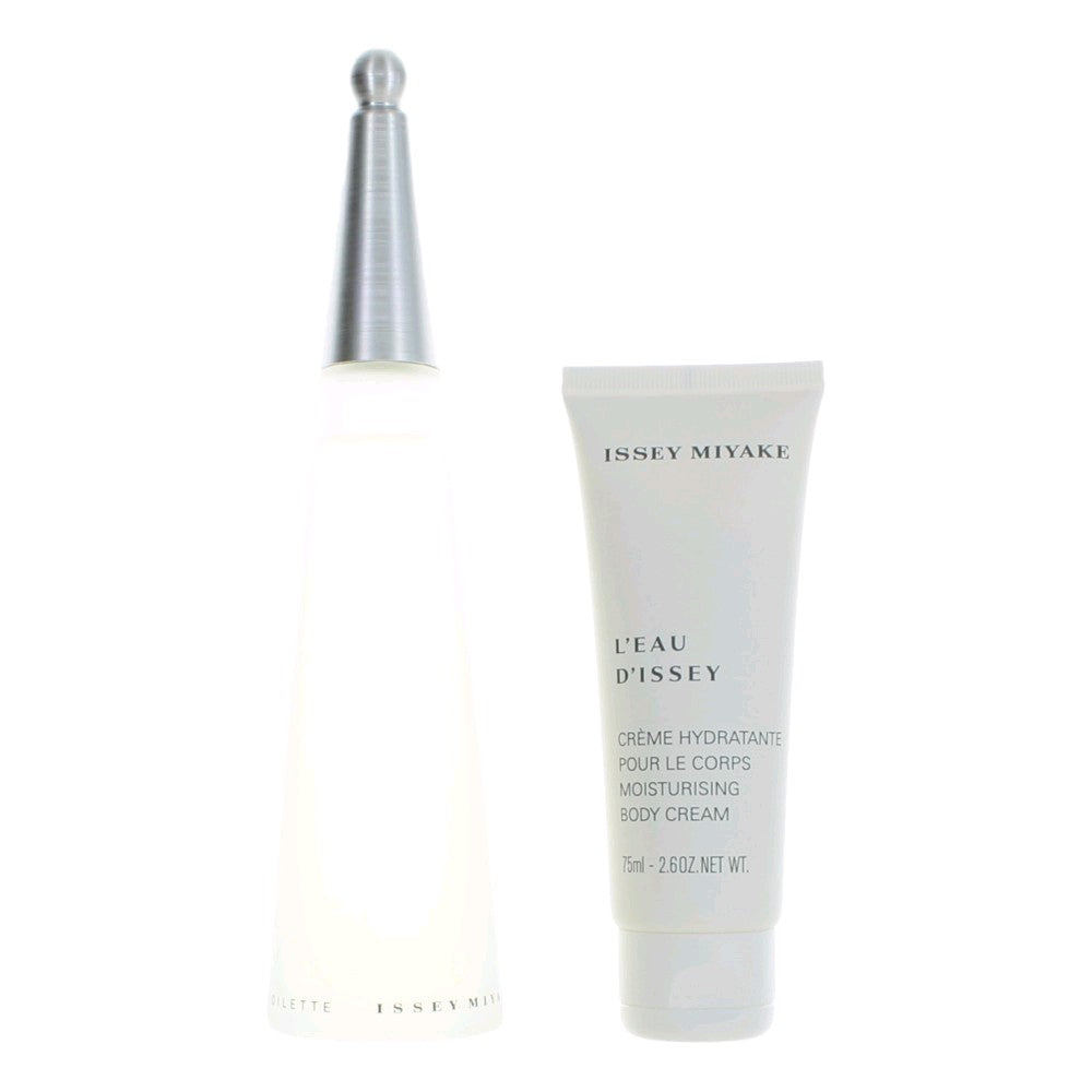 Bottle of L'eau D'issey by Issey Miyake, 2 Piece Gift Set for Women